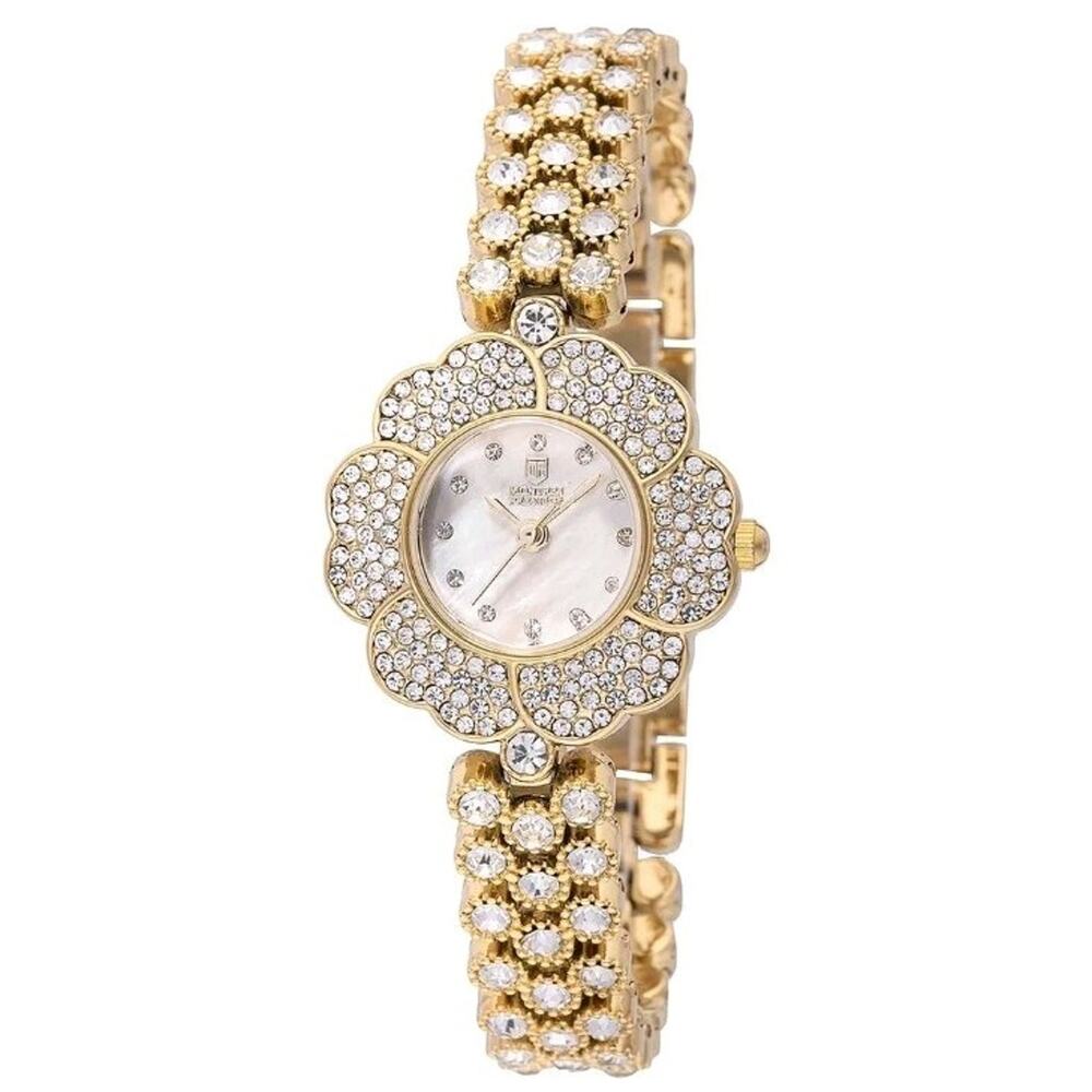 New Montres Prestige x Invicta Women's Crystal Watch 28 mm Quartz Gold